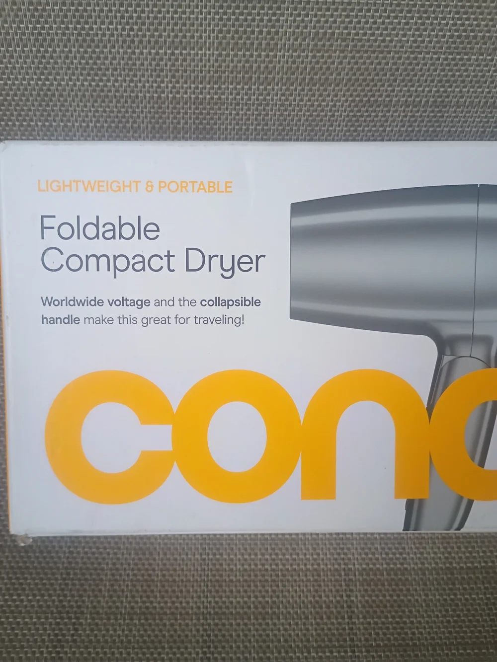 Conair Foldable Compact Hair Dryer - Silver